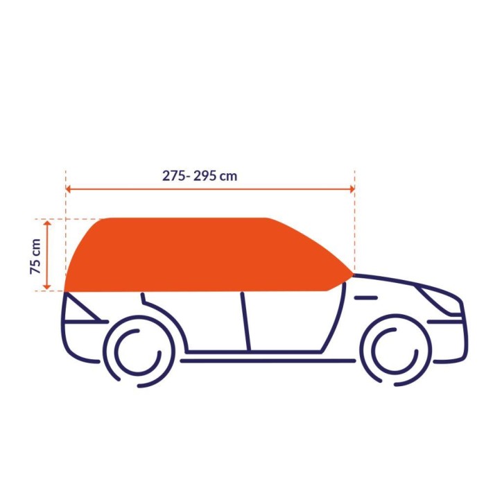 Peugeot 308 autótakaró félponyva, szélvédőtakaró, fagyvédő 275-295 x 75 cm