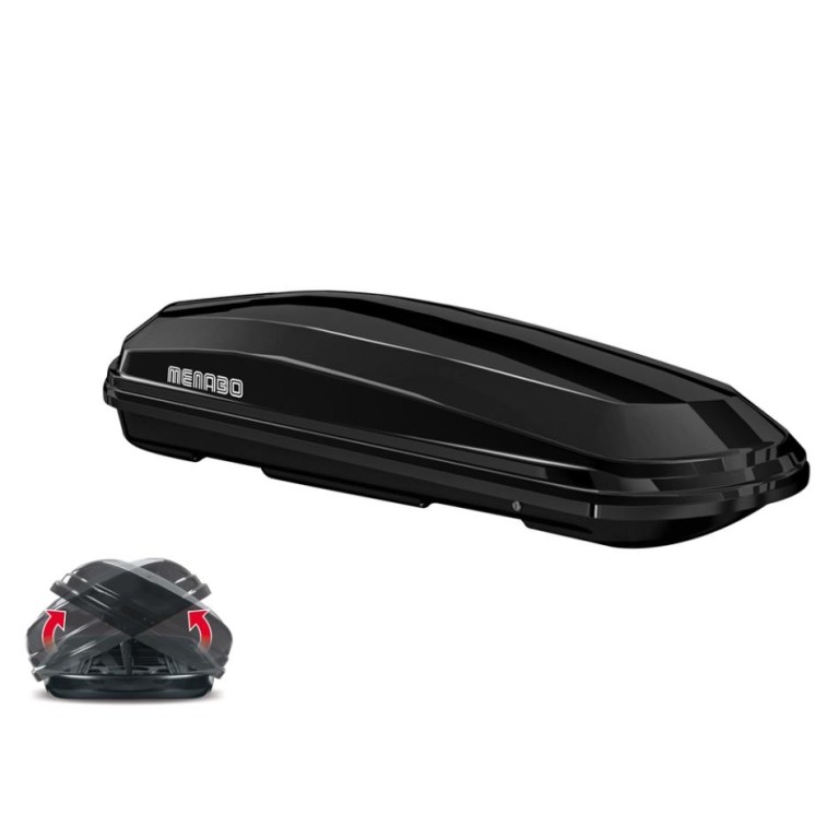 Menabo Diamond 450 duo fekete tetőbox, síbox