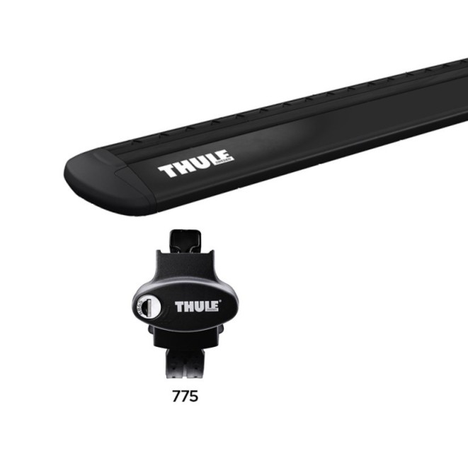 Tetőcsomagtartó Volkswagen Caddy Life 2016-tól, Thule WingBar Black, tetőkorlátos Tetőcsomagtartó Volkswagen Caddy Life 2016-tól, Thule WingBar Black, tetőkorlátos